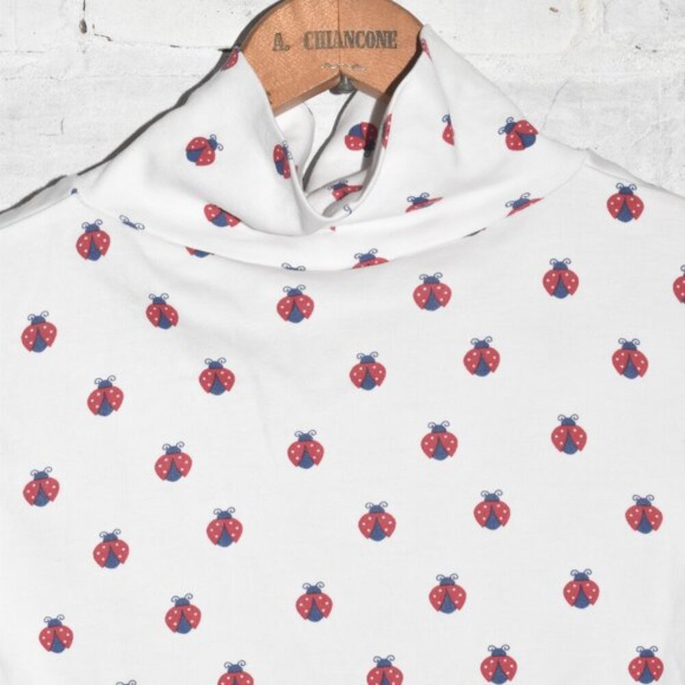 Little English Pima Cotton So Soft Lady Bug Spring Turtleneck Size 7